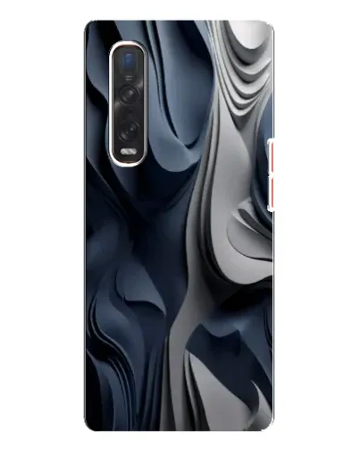 Чехол для OPPO Find X3 Pro с картинкой «Объемные синие складки» Чехол для OPPO Find X3 Pro с картинкой «Объемные синие складки»