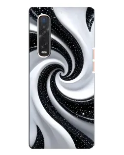 Чехол для OPPO Find X3 Pro с картинкой «Черно-белая спираль» Чехол для OPPO Find X3 Pro с картинкой «Черно-белая спираль»