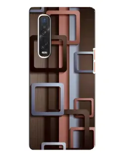 Чехол для OPPO Find X3 Pro с картинкой «Коричневые объемные квадраты» Чехол для OPPO Find X3 Pro с картинкой «Коричневые объемные квадраты»