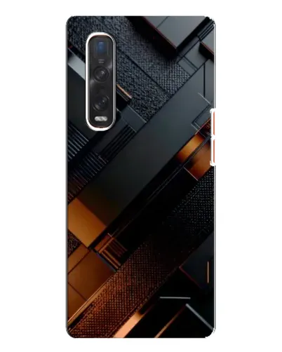 Чехол для OPPO Find X3 Pro с картинкой «Черные геометрические блоки» Чехол для OPPO Find X3 Pro с картинкой «Черные геометрические блоки»