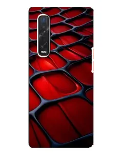 Чехол для OPPO Find X3 Pro с картинкой «Красная глянцевая сетка»