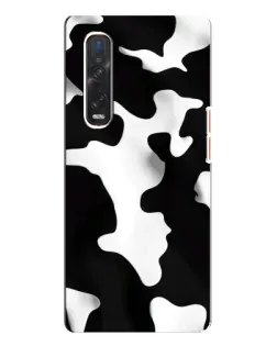 Чехол для OPPO Find X3 Pro с картинкой «Черно-белое пятно»