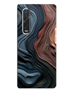Чехол для OPPO Find X3 Pro с картинкой «Цветные волны каньона»