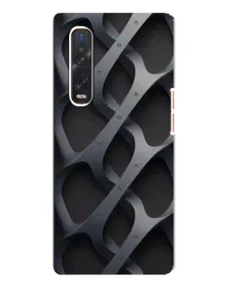 Чехол для OPPO Find X3 Pro с картинкой «Объемное серое плетение»