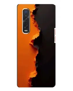 Чехол для OPPO Find X3 Pro с картинкой «Оранжевый разлом»