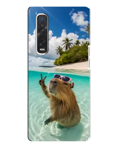 Чехол для OPPO Find X3 Pro с картинкой «Капибара на море» Чехол для OPPO Find X3 Pro с картинкой «Капибара на море»