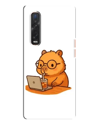Чехол для OPPO Find X3 Pro с картинкой «Капибара с ноутбуком» Чехол для OPPO Find X3 Pro с картинкой «Капибара с ноутбуком»