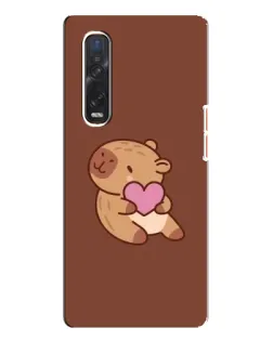 Чохол для OPPO Find X3 Pro з картинкою «Капібара з серцем» Чохол для OPPO Find X3 Pro з картинкою «Капібара з серцем»