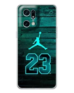 Чехол для OPPO Find X5 Pro с картинкой «Jordan Cyan 23»