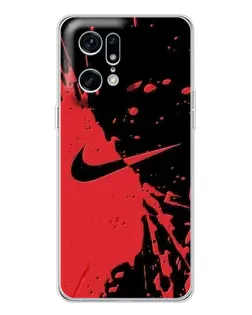 Чехол для OPPO Find X5 Pro с картинкой «Красные брызги Nike» Чехол для OPPO Find X5 Pro с картинкой «Красные брызги Nike»
