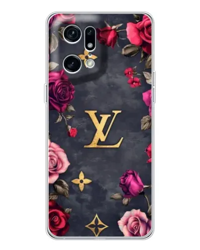 Чехол для OPPO Find X5 Pro с картинкой «Цветочный Louis Vuitton»