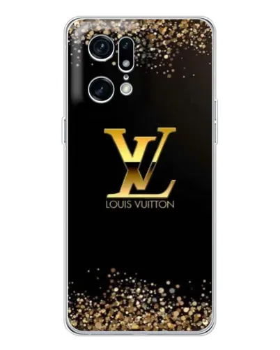 Чехол для OPPO Find X5 Pro с картинкой «LV — золотые искры»