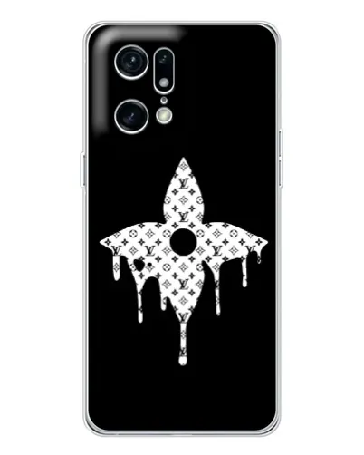 Чехол для OPPO Find X5 Pro с картинкой «Цветочная монограмма»