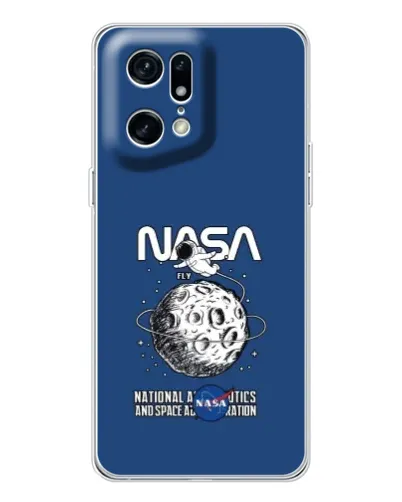 Чехол для OPPO Find X5 Pro с картинкой «NASA — лунная миссия»