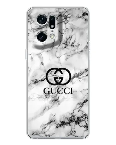 Чехол для OPPO Find X5 Pro с картинкой «Gucci — мраморный шик»