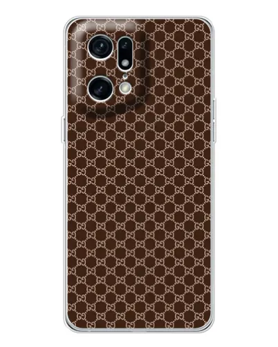 Чехол для OPPO Find X5 Pro с картинкой «Gucci — шоколадная сетка» Чехол для OPPO Find X5 Pro с картинкой «Gucci — шоколадная сетка»
