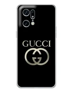 Чехол для OPPO Find X5 Pro с картинкой «Gucci — золото на черном» Чехол для OPPO Find X5 Pro с картинкой «Gucci — золото на черном»