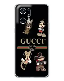 Чехол для OPPO Find X5 Pro с картинкой «Gucci — герои Disney и монограмма» Чехол для OPPO Find X5 Pro с картинкой «Gucci — герои Disney и монограмма»