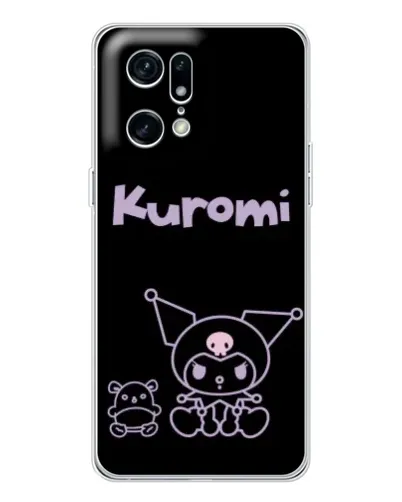 Чехол для OPPO Find X5 Pro с картинкой «Kuromi — черный минимализм» Чехол для OPPO Find X5 Pro с картинкой «Kuromi — черный минимализм»