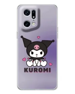 Чохол для OPPO Find X5 Pro з картинкою «Kuromi — фіолетовий арт»