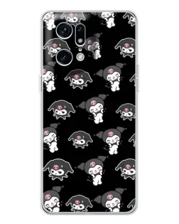 Чохол для OPPO Find X5 Pro з картинкою «Чорний паттерн Kuromi»