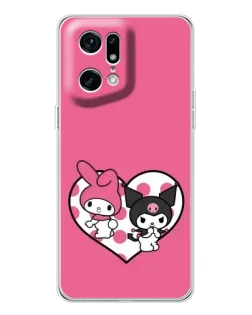 Чохол для OPPO Find X5 Pro з картинкою «Kuromi та My Melody»