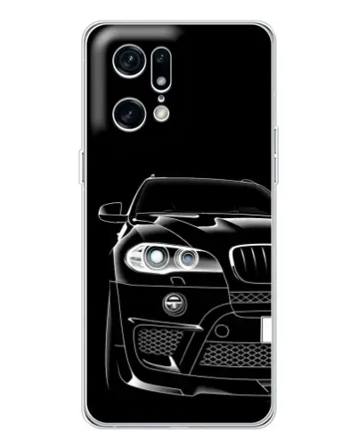 Чехол для OPPO Find X5 Pro с картинкой «Темный силуэт BMW»