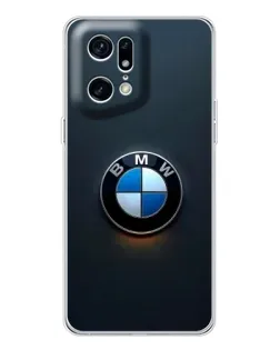 Чехол для OPPO Find X5 Pro с картинкой «Логотип BMW — минимализм»