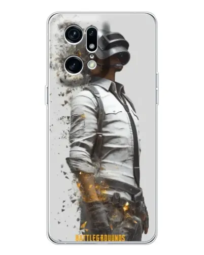 Чехол для OPPO Find X5 Pro с картинкой «PUBG — боец в пыли»