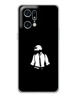 Чехол для OPPO Find X5 Pro с картинкой «PUBG — белый шлем»