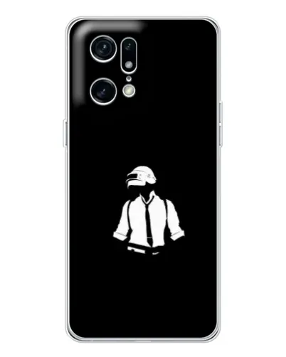 Чехол для OPPO Find X5 Pro с картинкой «PUBG — белый шлем»