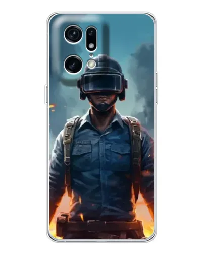 Чехол для OPPO Find X5 Pro с картинкой «PUBG — реалистичный герой»