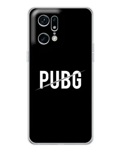 Чехол для OPPO Find X5 Pro с картинкой «PUBG — белый логотип»