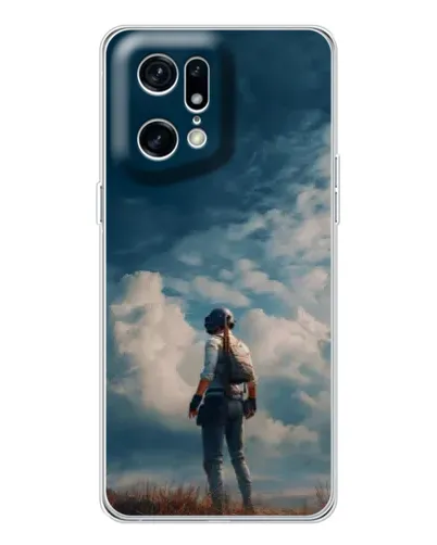 Чехол для OPPO Find X5 Pro с картинкой «Герой PUBG на скале»