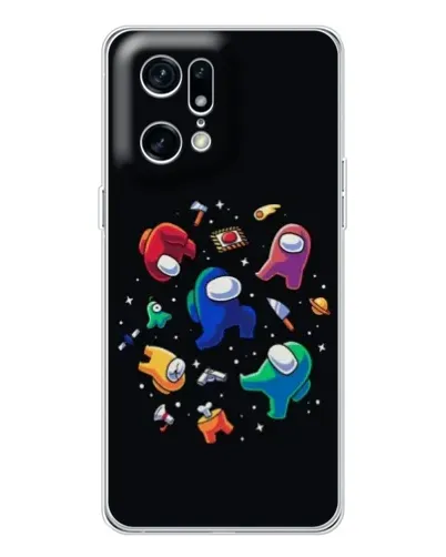 Чехол для OPPO Find X5 Pro с картинкой «Among Us космос»