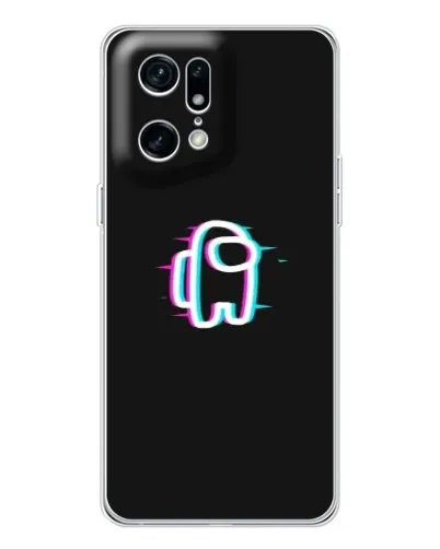 Чехол для OPPO Find X5 Pro с картинкой «Among Us неон»