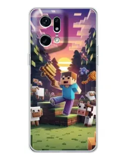 Чехол для OPPO Find X5 Pro с картинкой «Стив на ферме» Чехол для OPPO Find X5 Pro с картинкой «Стив на ферме»