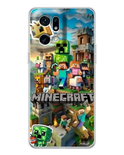 Чехол для OPPO Find X5 Pro с картинкой «Замок Minecraft»