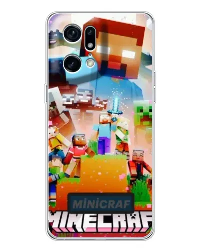 Чехол для OPPO Find X5 Pro с картинкой «Minecraft герои игры»