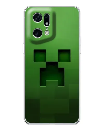 Чехол для OPPO Find X5 Pro с картинкой «Крипер микро-дизайн»