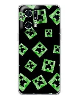 Чехол для OPPO Find X5 Pro с картинкой «Паттерн с криперами»