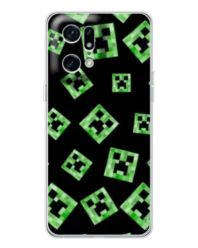 Чехол для OPPO Find X5 Pro с картинкой «Паттерн с криперами»