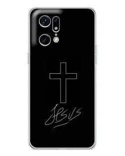 Чохол для OPPO Find X5 Pro з картинкою «Графічний хрест Jesus»