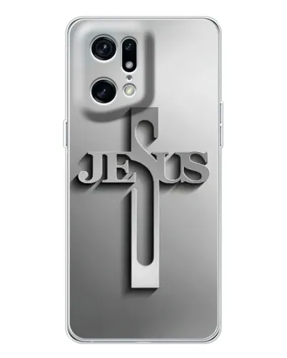 Чохол для OPPO Find X5 Pro з картинкою «Металевий хрест Jesus» Чохол для OPPO Find X5 Pro з картинкою «Металевий хрест Jesus»