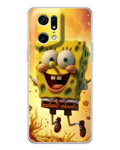 Чехол для OPPO Find X5 Pro с картинкой «Губка Боб прыгает» Чехол для OPPO Find X5 Pro с картинкой «Губка Боб прыгает»
