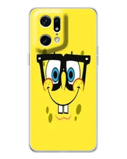 Чехол для OPPO Find X5 Pro с картинкой «Минималистичный Спанч Боб»
