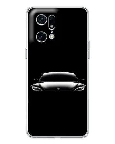 Чехол для OPPO Find X5 Pro с картинкой «Фары Tesla Night»