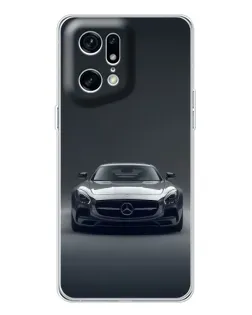 Чехол для OPPO Find X5 Pro с картинкой «Mercedes на черном»