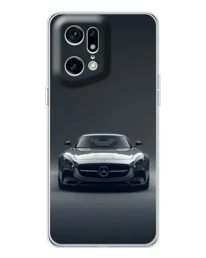 Чехол для OPPO Find X5 Pro с картинкой «Mercedes на черном»