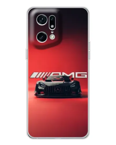 Чехол для OPPO Find X5 Pro с картинкой «Mercedes AMG — красная линия»